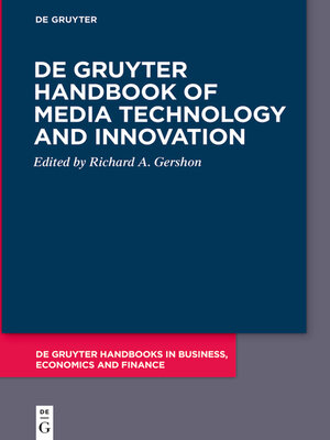 cover image of De Gruyter Handbook of Media Technology and Innovation